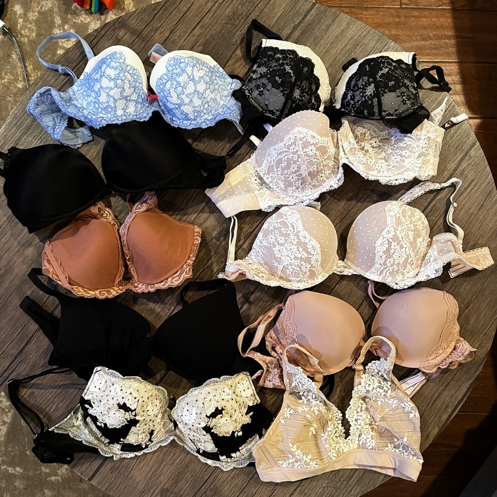 10 piece lot of 34C Victoria Secret + Natori Bras